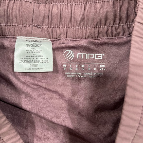 MPG Purple Athletic Shorts with Curved Hem - Picture 4 of 4